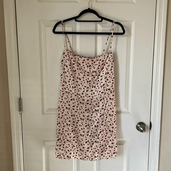 Reformation Kosta Silk Floral Print Mini Dress In Marion Size 12